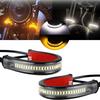 2PCS 12V LED Motorcycle Turn Signal Light & DRL Fork Flasher Amber Flashing Lamp White Strip Blinker Auto Accessories U2A8