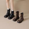 Martin boots British style short boots New winter knight boots pleated thick-soled pant tube boots stacking boots