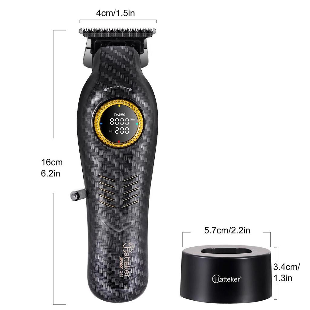8000RPM Brushless Motor Professional Hair Clipper Base Charger LED Display Hair Trimmer Men's Hair Cutting Machine