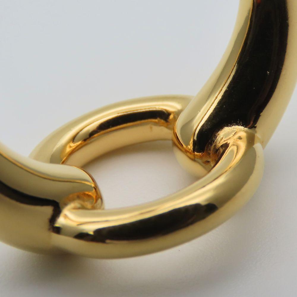 Gebrauchter HERMES Schalring Mo Metall 10,9g Gold Vergoldet