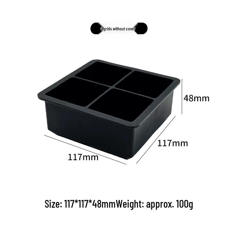 Silicone Skull Ice Cube Tray – Four-Connected Creative Halloween Mold