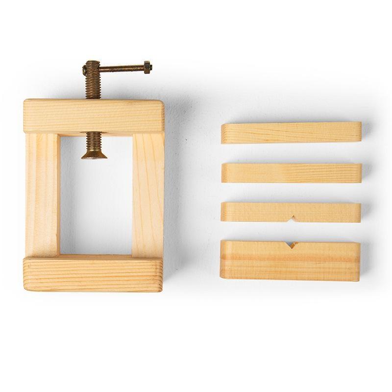 1 Pc Premium Wooden Mini Flat Pliers Vise Clamp - Compact Manual Table Bench Vice for Woodworking, Carving, Engraving, Hobby Projects