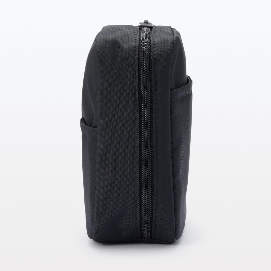MUJI Nylon Makeup 16 x 14 x 6 83458270 Pouch, Black, Approx. cm,