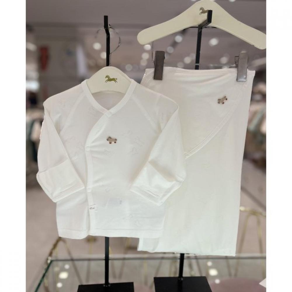 ETTOI Baby Bodysuit X Swaddling Set  07t084401s1 