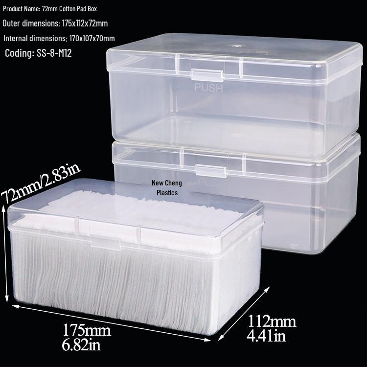 Makeup Cotton Swab Storage Box: Single/Double Compartment, Plastic PP Box for Lipstick and Remover Wipes
