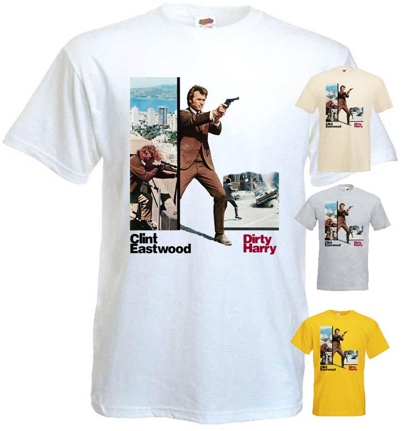 26 Dirty Harry V5 T Shirt Clint Eastwood 100% Cotton White Yellow All Sizes S-5XL Unisex T-Shirt