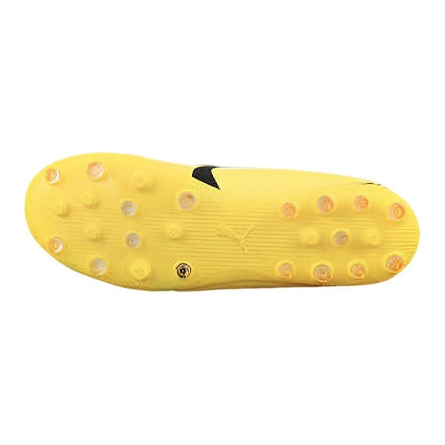 Puma Ultra Play MG Cushioning, Wear Resistant Low Top Kids' Soccer Shoes Bright Yellow White Kids' 107532-04