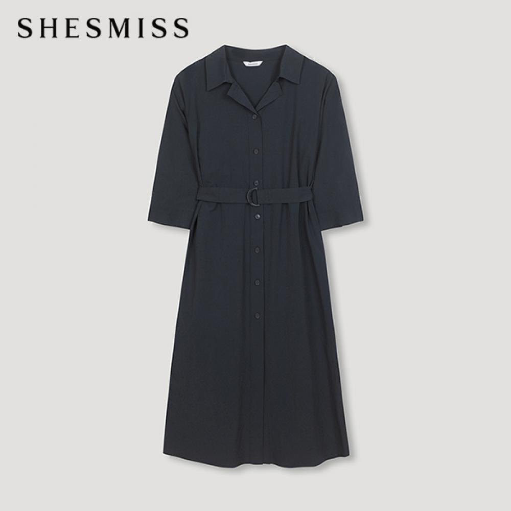 

She S Miss платье-рубашка с открытым воротником Swwopn22080 DG dark gray/55