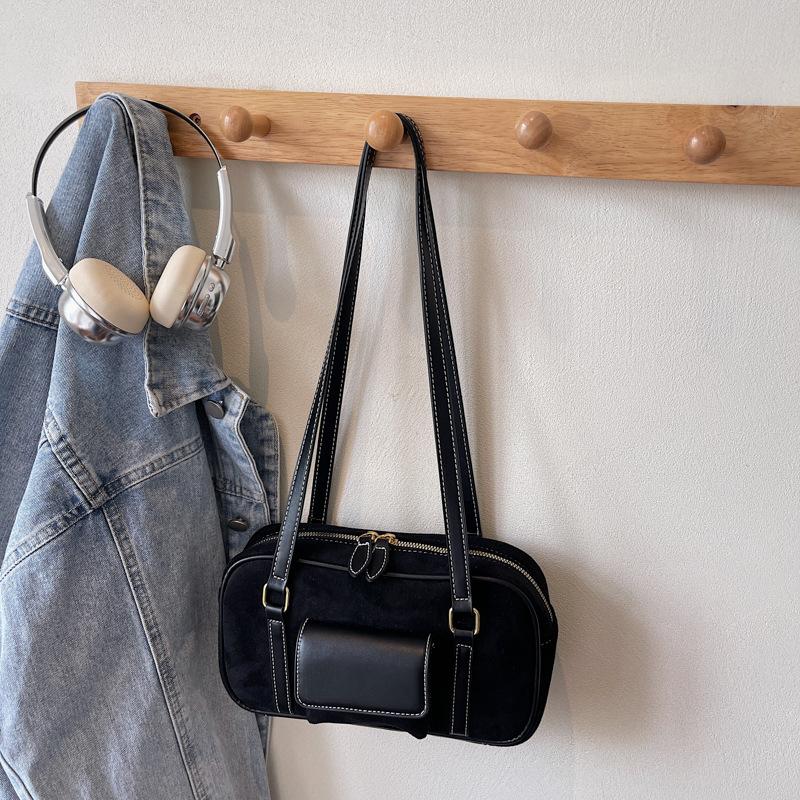 Suede Bag Women's Large Capacity 2025 New Autumn and Winter Retro Shoulder Armpit Bag Casual Commuter Pillow Bag