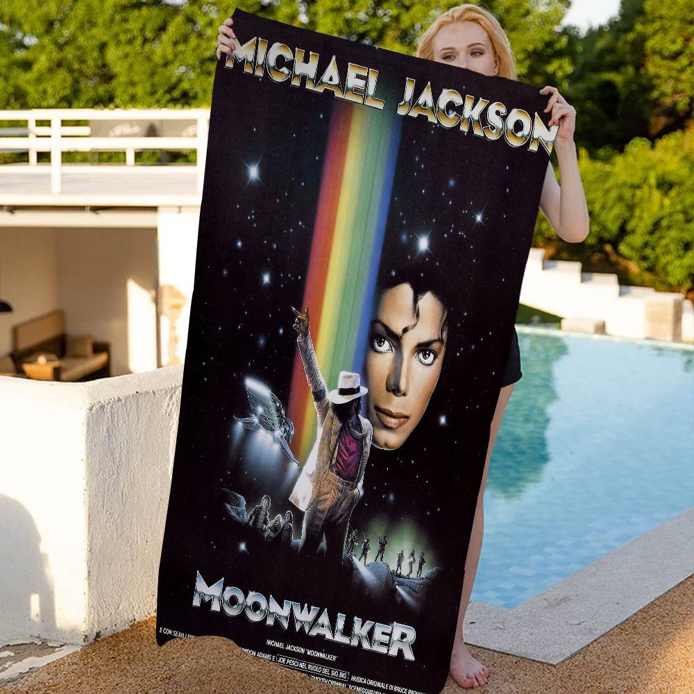 Famoso Cantante M-Michael J-Jackson Asciugamano da Spiaggia in Microfibra Assorbente Asciugatura Rapida Morbido per Yoga Nuoto Resort Arrampicata