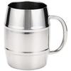 CAPTAIN STAG (CAPTAIN STAG) UE-3498 Double Stainless Steel Beer Mug, Insulated, 600ml, Barrel-Shaped, Stainless Steel, with Vacuum-Resistant Design