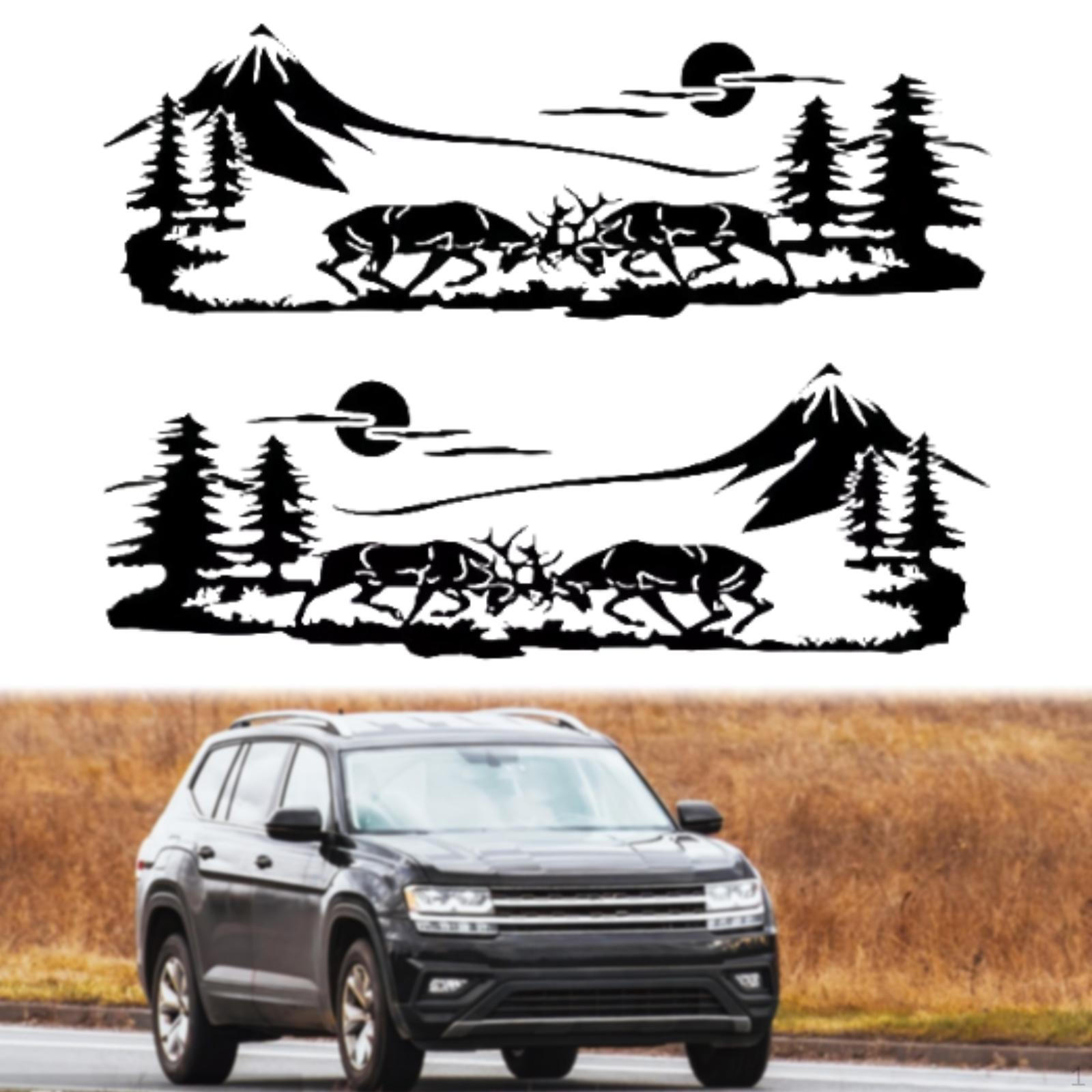 

2 Pieces Stickers Decals Auto Funny Stylish Unique Large Car for Driving RV Bus чорний