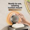 Wall Mounted Self Draining Soap Holder Detachable Soap Drain Box Suction Cup Soap Dish  Shower