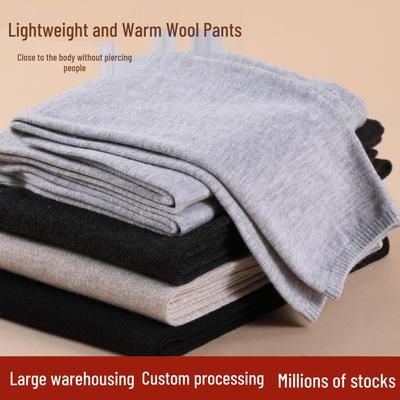 Unisex Slim Fit High Waist Warme Woll-Leggings für Herbst und Winter
