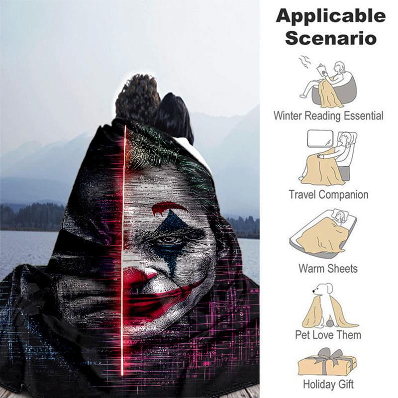 1pc Batman Vs Joker Flannel Blanket Soft Warm Throw Blanket for Bedroom Living Room Bed Travel Camping Picnic Gift. M07220194