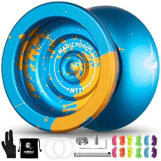 MAGICYOYO Dual Purpose Yoyo N11 - Responsive Yoyo for Kids 8-12 or Above & Unresponsive Yoyo for Advanced with Yoyo Glove + Bag + Unresponsive