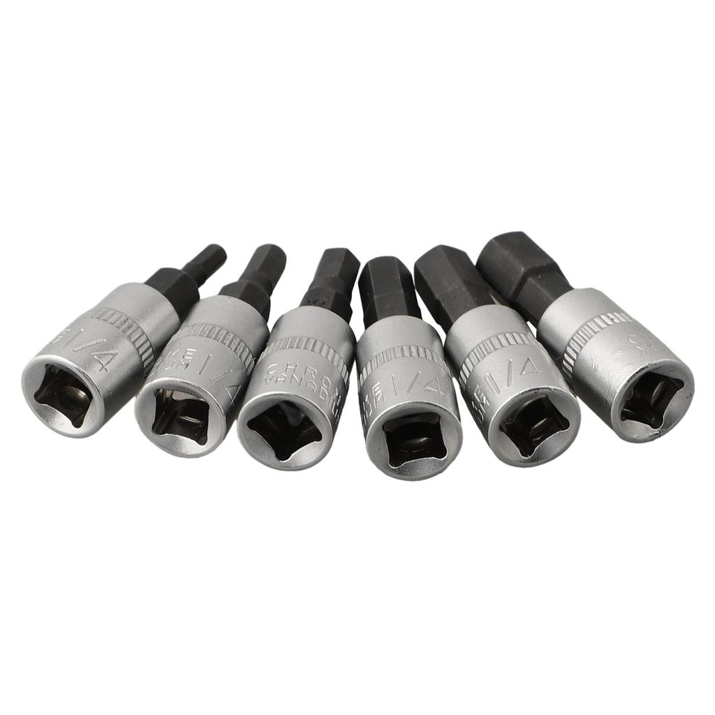1 st Sexkantsskruvmejselbits 1/4 tum Drivuttag Spärrnyckeladapter Handverktyg Handverktyg H3 H4 H5 H6 H7 H8