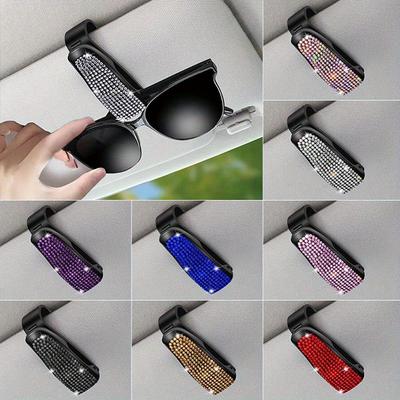 1 pezzo Clip Portapenne per Parasole Auto con Decorazione Strass