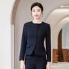 Treuroman Women's Round Neck Business Suit Set