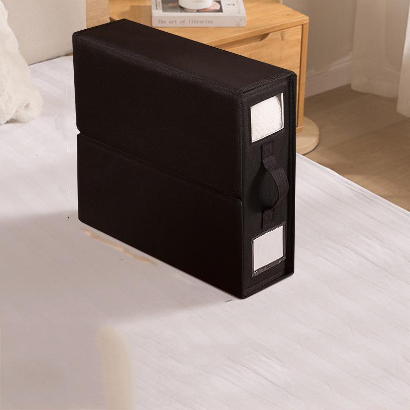 brown/beige/black/grey 1pc Foldable Bed sheet&curtain&Blanket storage box with Handle&zipper,High Capacity Bed sheet Storage Organizer.