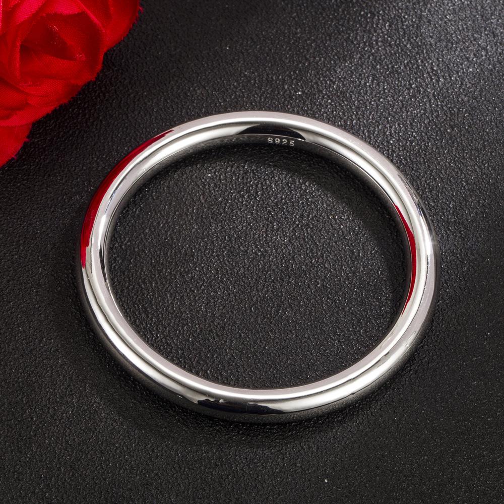 Solid 7Mm Simple Bracelet Unisex Bracelet Electroplated Thick Rhodium Gold Jewelry