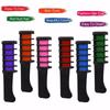 Peigne à craie pour cheveux, 6 couleurs, teinture temporaire, lavable, pour filles