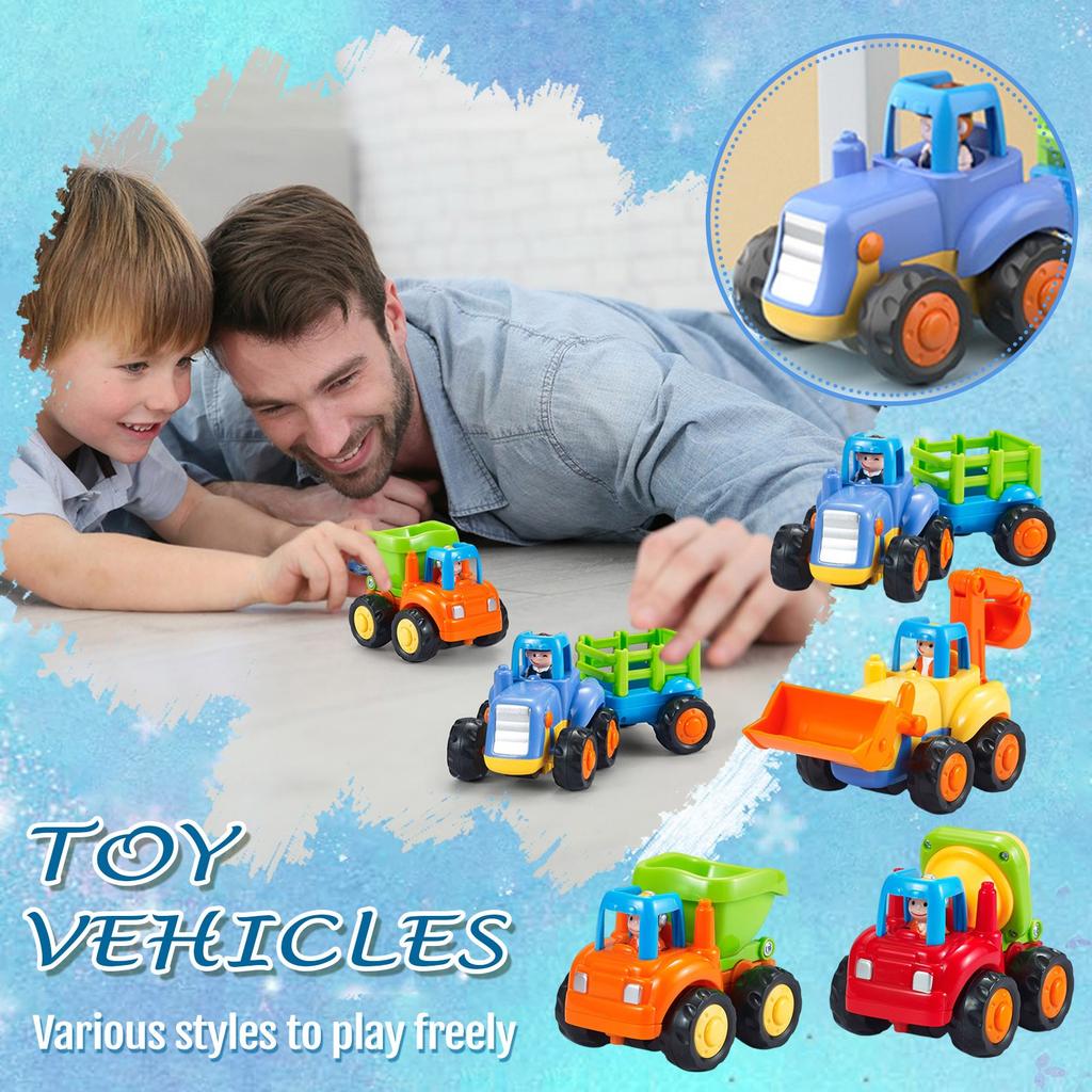 Friction Driven Cars, Pushes And Toy Trucks For Construction Vehicles