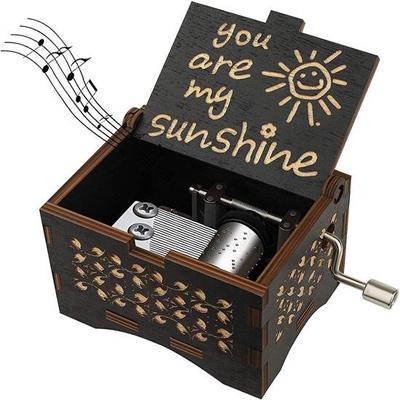 Wood Harry Potter Music Box Hand Crank Wooden Handmade Musical Boxes Best Gift for Kids, Friends, Valentine's Day, Wedding Day, Birthday My Sunshine
