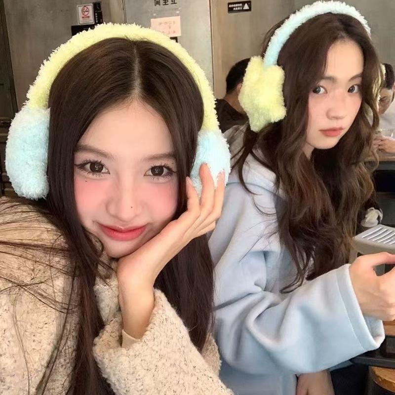 Cute Star Earmuffs Plush Fluffy Outdoor Warm Windproof Ear Muffs Kawaii Sweet Cycling Ear Winter Warmth Outdoor Accessories
