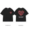 Tricou de cuplu supradimensionat simplu cu imprimeu de litere mărimi mari - Tendință Vară 2025