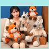 Forest Friends Plush Wolf And Fox Toys With Pp Cotton Filling For Kids Playroom Decor