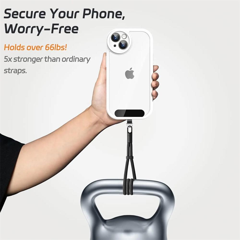 Anti-drop Mobile Phone Lanyard Universal Adjustable Short Wrist Straps with Self-locking Design Durable Polyester Phone Strap