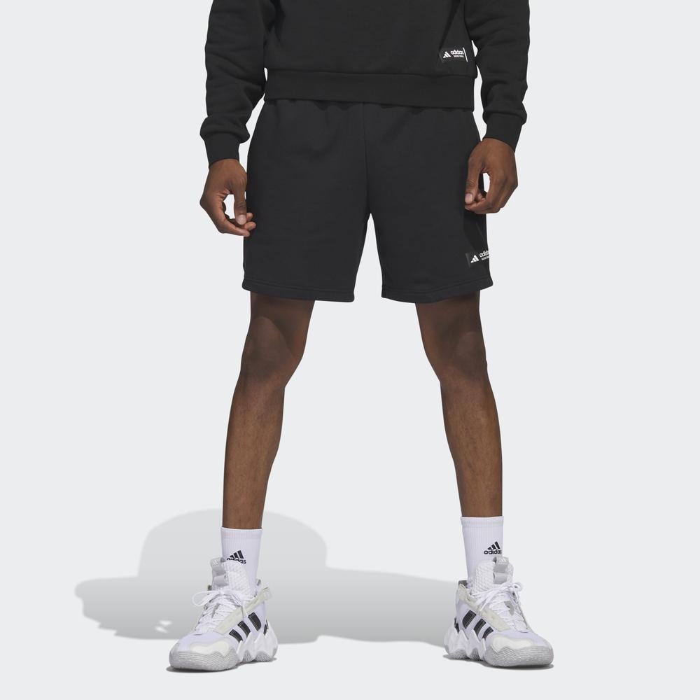 Adidas Legends Basketball Shorts With Solid Logo Men Bottoms Carbon-Black IL2275