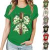 Women's Casual Printed T-Shirt Round Neck Pullover Short Sleeve Top