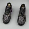 Fashion Luxury Designer Men's Charm Rhinestone Sequin Patchwork All Match Platform Causal Shoes Male Flats Moccasins Walking Sneakers