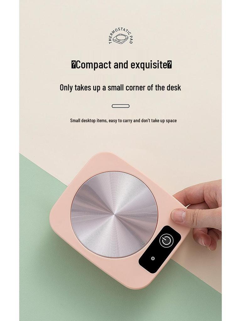 55° Heated Insulating Ceramic Mug with Coaster - Keeps Drinks Warm