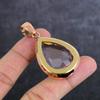 Rosa Kunzit Edelstein Handgefertigter Kupfer Schmuck Anhänger 2,17" m1N94