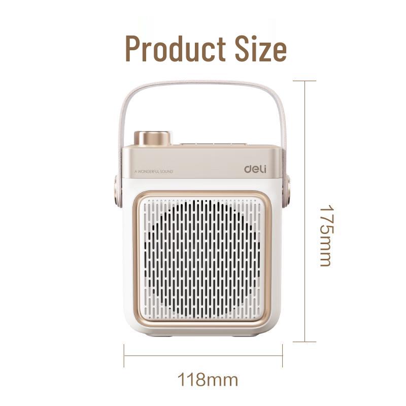 Deli LT933J 20W Portable Waist-Worn Lapel Microphone Amplifier CN plug (adapter included)