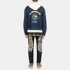 Evisu Daruma Lederetikett Zweiteiliger Look Kapuze Denimjacke Herrenjacken Blau 2EAHTM2DJ723LFCT