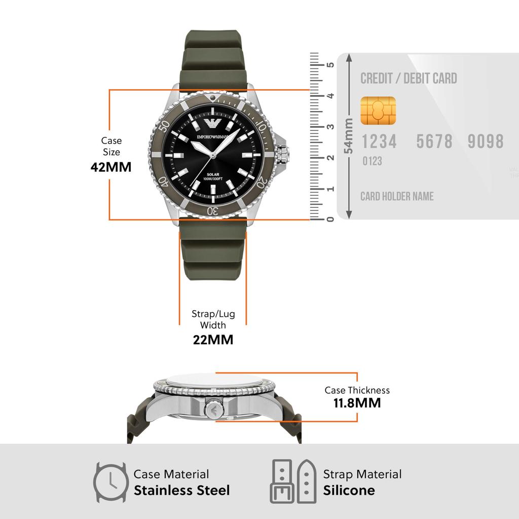 Emporio Armani World Explorer AR11699 Green Watch Men's