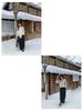 Qiumeng DT Étoile Soft Knit Midi Skirt: Women's High-Waist Slimming Drape (2025 Collection)