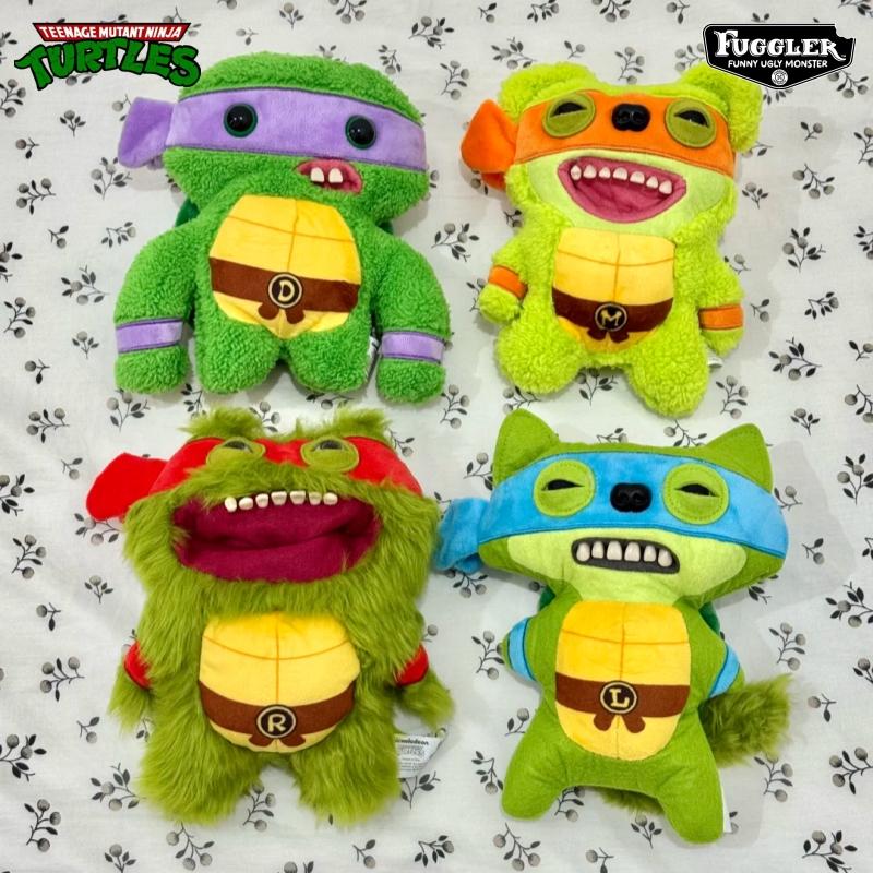 Official Fuggler X Tmnt Teenage Mutant Ninja Turtles Funny Ugly Monster Soft Plush Doll Leonardo Collectible Toys Gifts For Fans