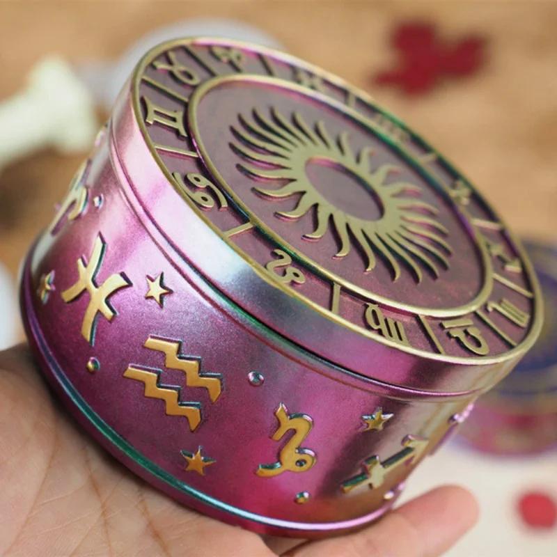 3 Pcs/Set Diy Epoxy Resin Crystal Twelve Constellation Starry Sky Five-pointed Star Storage Box Silicone Mirror Mold