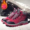 Men Winter Plush Ankle Boots Women Waterproof Plush Snow Boot Men Hiking Shoes Outdoor Sneakers Couple Climbing Trekking Boots