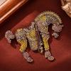 Luxury Vintage Horse Brooches For Women Men  Year Of The Horse Animal Party Office Brooch Pin Jewelry Accessories