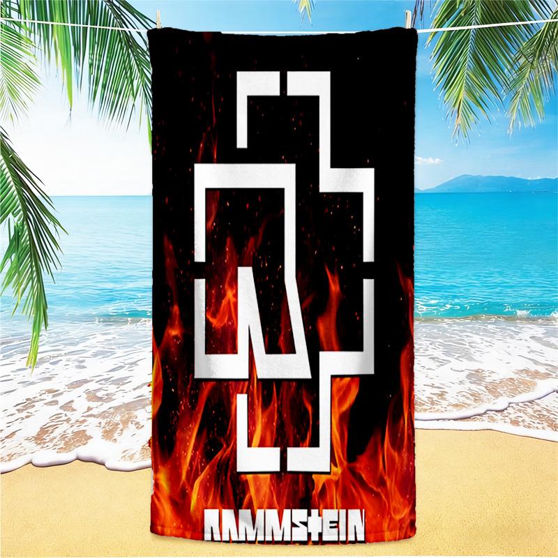 1pc Rammstein Heavy Metal Beach Towel,quick Drying Absorbent Beach Towel,outdoor Sports Swimming Beach towel,Soft and Comfortable Y73067