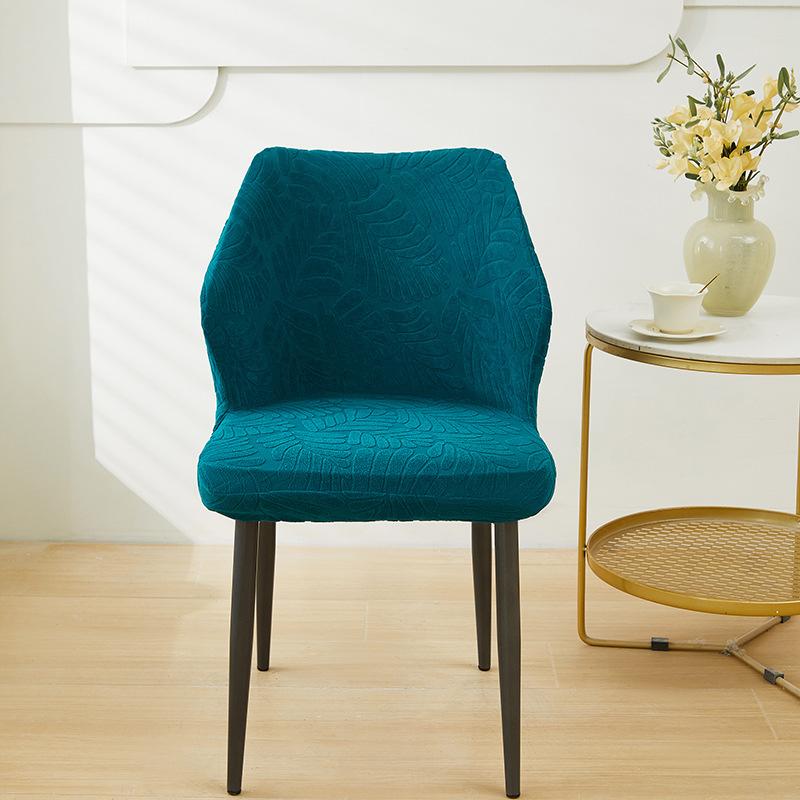 Irregular Shape Dining Chair Cover Anti-slip Stretch Jacquard High Armchair Cover Living Room Kitchen Slipcover