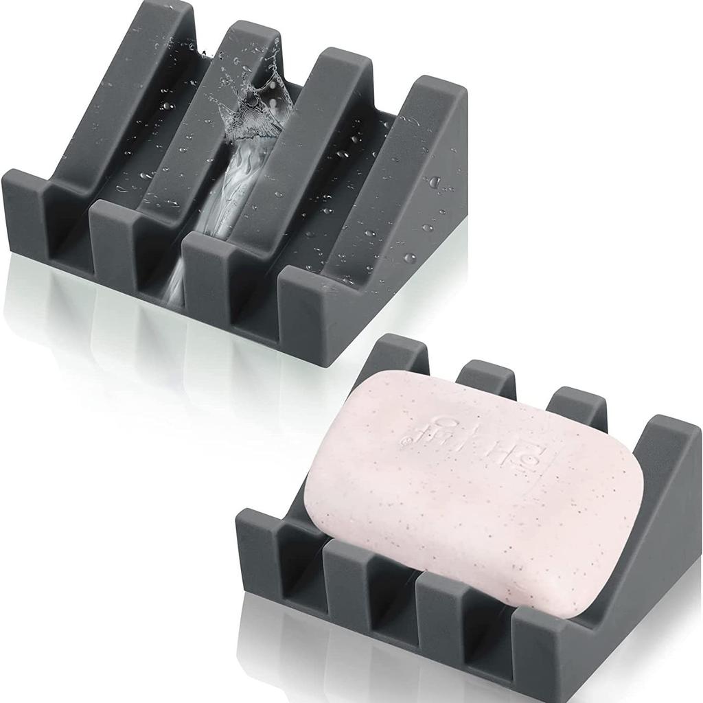 Silicone Soap Box Drain Soap Rack Diversion Soap Tray Punch-free Soap Mat Bathroom Shelf