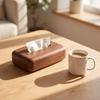 Wooden Tissue Box Easy To Refill Tabletop Rustic for Desk