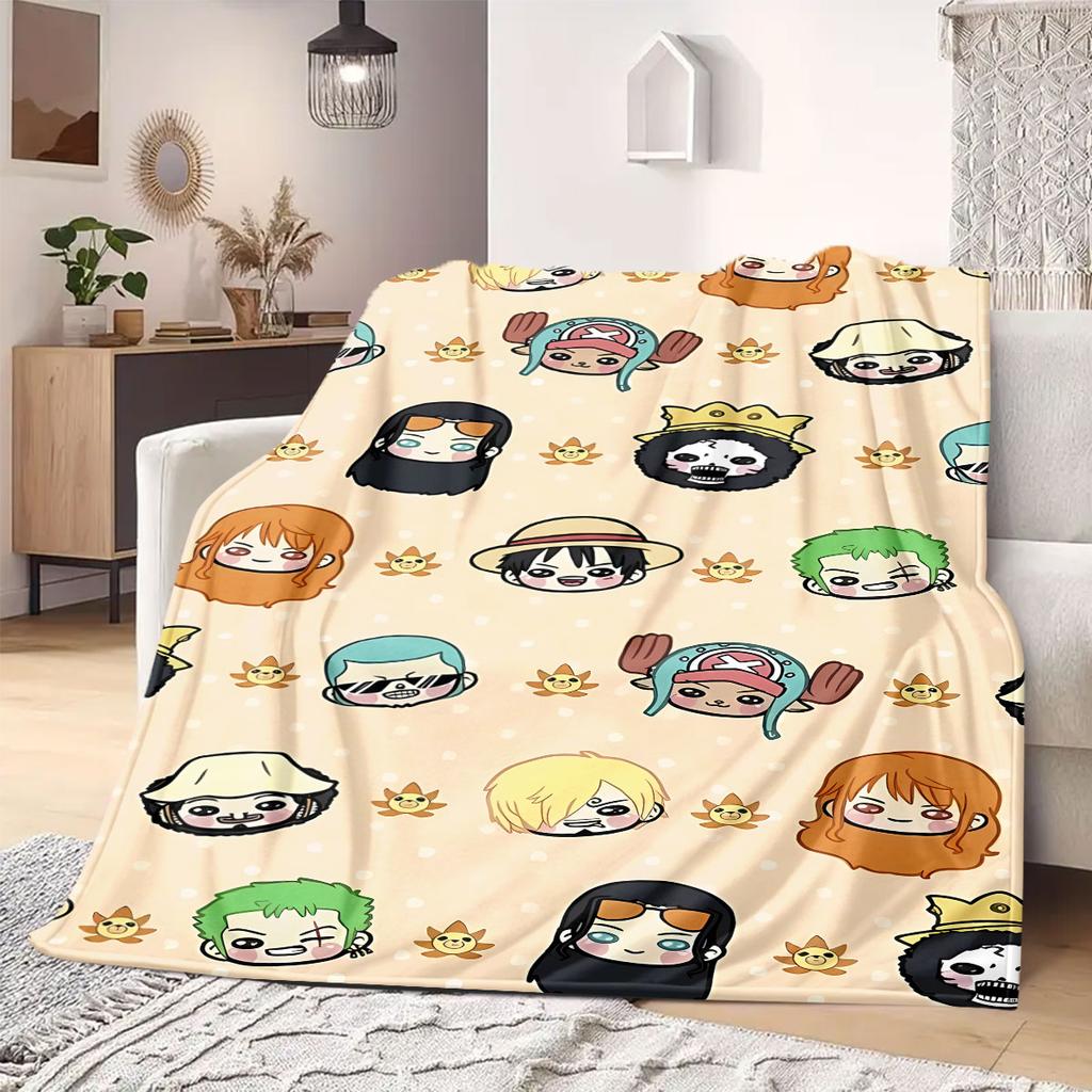 OnePiece anime Flannel Blanket Warm,Comfortable,Suitable for Bedrooms,Sofas,Beds,Chairs,Picnics,Travel